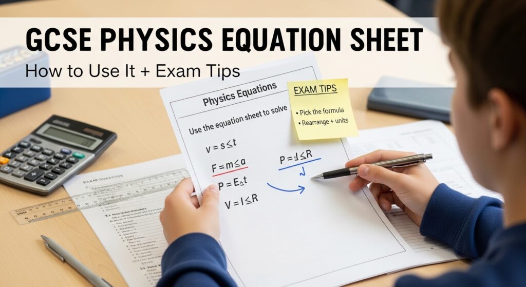 GCSE PHYSICS EQUATION SHEET